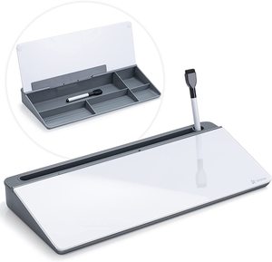 Tablero de borrado en seco para <span class=keywords><strong>escritorio</strong></span> Tablero blanco de escritura de vidrio con caja de almacenamiento - Product Image 1