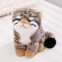 Peluche adorable de chat de Pallas, jouet doux, motif tigré, taille paume
