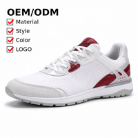 Sneakers en cuir et mesh pour homme avec logo personnalisé - Chaussures de marche respirantes printemps/hiver