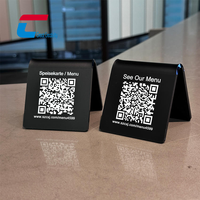 Personnaliser acrylique vierge Nfc menu affichage table stand personnalisé Google examen Nfc carte avec QR Code