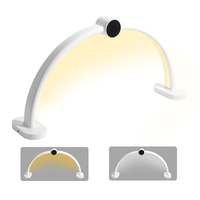 Lampe de bureau pour manucure, lampe de table demi-lune pour extension de cils, manucure et tatouages