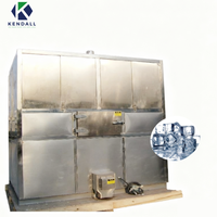 Machine à glaçons industrielle à commande PLC, 220V, haute productivité, refroidissement automatique de l'eau, certifiée CE