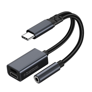Divisor USB-C 3 en 1, Carga Rápida PD27W, Dongle de Audio, Chip Decodificador AB136D, Tipo-C a <span class=keywords><strong>Lightning</strong></span> y Conector de 3.5mm para Dispositivos Móviles - Product Image 1