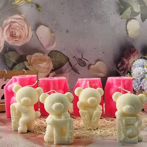Moule en silicone ours pour bougie en résine Saint-Valentin, moule à bougie parfumée pour décoration intérieure - Product Image 2