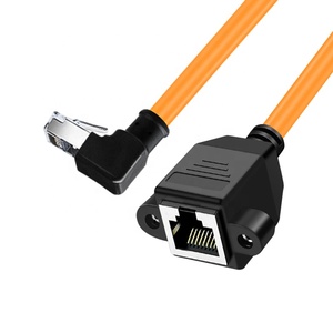 Câble d'extension réseau <span class=keywords><strong>Ethernet</strong></span> RJ45 mâle vers femelle à montage sur panneau <span class=keywords><strong>Cat</strong></span> <span class=keywords><strong>8</strong></span>, communication haute vitesse, câble RJ45 - Product Image 2