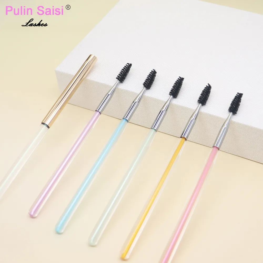 Private Label Lash cleaning brushes Eyelash Spoolies Brushes Lash Applicator Mascara Wand Eyelash Brush wholesale