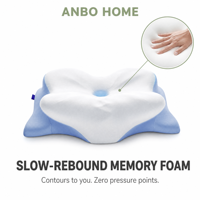 Oreiller cervical en mousse à mémoire de forme personnalisé en gros, oreiller ergonomique de soutien du cou OEM ODM