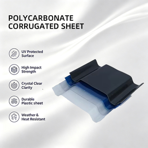 Panneau alvéolé en polycarbonate industriel durable et personnalisable pour pergola, toit de cour et lucarne, effet cristal bleu - Product Image 4