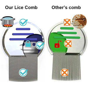 Peigne anti-poux professionnel en acier inoxydable 2026 pour enfants et bébés – Conception à petites fentes pour une élimination efficace des poux – Peigne de traitement capillaire - Product Image 2