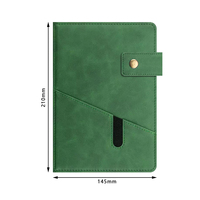 PQ Magnetisches Schnappverschluss-Notizbuch mit Anpassbarem Muster, Personalisiertes Geschenkset, Maßgefertigtes Leder-Geschäftsnotizbuch, Umweltfreundliches Gewebe