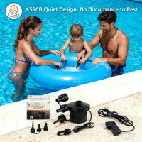 Nouveau 2025 Souffleur d'air portable à gonflage rapide pour piscine, injecteur, mini pompe de gonflage pour coussin, pompe de camping, purificateur d'air de voiture