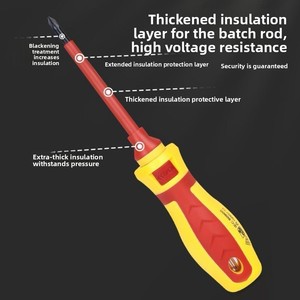 Herramienta de Reparación Profesional para Electricistas, 13 en 1, Aislada, Resistente a Alto Voltaje, de Acero al Cromo Vanadio, Operada a Mano, en Oferta - Product Image 2