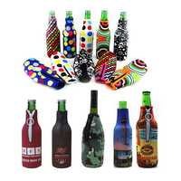Housse isolante pour bouteille de bière à col long en néoprène de 12 oz (355 ml) avec fermeture éclair, impression de logo personnalisée, pour les fêtes d'été