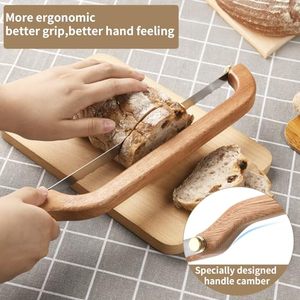 <span class=keywords><strong>Cuchillo</strong></span> para Pan Casero, Cortador de Pan de Madera con Hoja Dentada y <span class=keywords><strong>Cuchillo</strong></span> para Pan con Mango Ergonómico para Facilitar el Uso - Product Image 3
