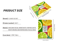 FLOWER SECRET VC Masque Gel Visage Végétalien à l'Acide Férulique et Niacinamide Éclaircissant et Illuminateur pour Tous Types de Peau - Marque Globale OEM/ODM