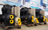 Yüksek Verimli Otomatik Su Soğutmalı HVAC Soğutma Makinesi 224.9KW R134a Endüstriyel Ticari Bina Merkezi Klima
