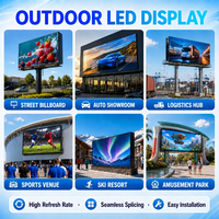 Layar LED Luar Ruangan P8 960x960mm Sudut Pandang Lebar Tahan Air IP65 Profesional Perawatan Ganda Berkinerja Tinggi