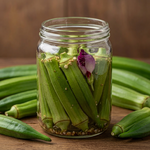 Okra conservée en pot de verre pour l'exportation, qualité supérieure - Product Image 1