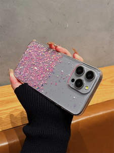 <span class=keywords><strong>Coque</strong></span> de téléphone scintillante pour <span class=keywords><strong>iPhone</strong></span> 15 14 13 12 11 Pro XS Max XR 7 8 Plus <span class=keywords><strong>SE</strong></span> Couverture arrière lumineuse - Product Image 4