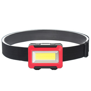 Linterna frontal LED COB con cuerpo de plástico, portátil, de luz blanca, para aventuras al aire libre, ciclismo nocturno, camping y senderismo. - Product Image 1