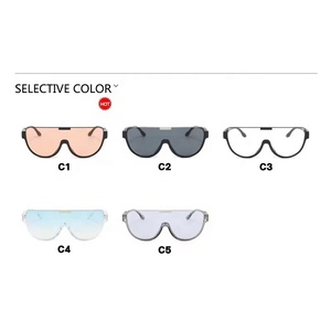 Gafas <span class=keywords><strong>de</strong></span> <span class=keywords><strong>Sol</strong></span> <span class=keywords><strong>de</strong></span> Una Pieza con <span class=keywords><strong>Lentes</strong></span> Grandes y Montura Media, Elegantes para Mujer, Color Marrón Oscuro, Protección UV400 - Product Image 6