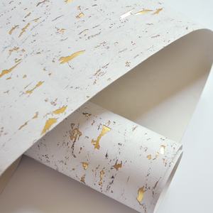 Papel tapiz metálico de corcho auténtico para decoración del hogar, color blanco, dorado, nórdico, <span class=keywords><strong>2020</strong></span> - Product Image 3