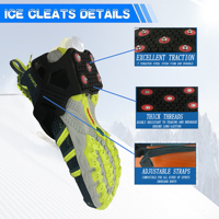Couvre-chaussures antidérapants pour l'extérieur en hiver, crampons de traction, poignées antidérapantes, conception personnalisée