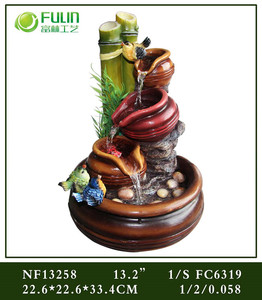 Fontaine d'eau solaire extérieure en résine artisanale avec <span class=keywords><strong>bassin</strong></span> en bambou pour la décoration de <span class=keywords><strong>jardin</strong></span> et de maison - Product Image 4