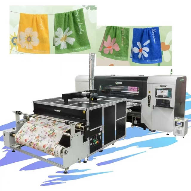 Industrial High Speed Digital Textile Printing Machine for Towels Silk Potton Peactive Pigment Printing  Fabric Printer