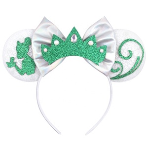 Serre-tête de Noël pour enfants avec oreilles de souris à paillettes et nœud, taille unique, pour filles, accessoires pour cheveux - Product Image 4