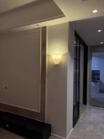Lampe murale LED encastrée pour salle de bain DC24V avec télécommande, design carré en métal, CRI 90 élevé pour la décoration intérieure