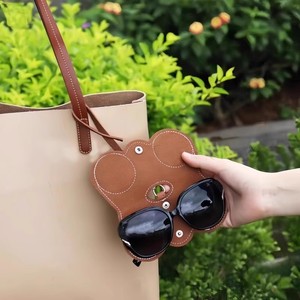 PLAYMAX Étui de rangement portable en cuir véritable imperméable pour lunettes de vue et de soleil, sac à bijoux, boîte de protection colorée - Product Image 3
