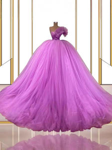 Vestido de Noche LY-PD0252, Tul Colorido, Vestidos de Gala de Lujo, Un Hombro, Cuentas, Volantes, Vestido de Fiesta Sexy y Colorido, Diseño Elegante - Product Image 6