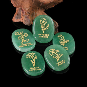 <span class=keywords><strong>Pierre</strong></span> <span class=keywords><strong>de</strong></span> méditation ovale sculptée en or gravé, 45 mm, en <span class=keywords><strong>pierre</strong></span> naturelle, motif fleur <span class=keywords><strong>du</strong></span> <span class=keywords><strong>mois</strong></span> <span class=keywords><strong>de</strong></span> naissance, pour <span class=keywords><strong>la</strong></span> guérison, <span class=keywords><strong>la</strong></span> méditation et le soulagement <span class=keywords><strong>de</strong></span> l'anxiété, cadeau - Product Image 1