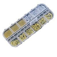 Vente en gros de rivets en métal 3D en forme de coquillage, fleurs décoratives multi-formes pour ongles, accessoires de strass pour la décoration des ongles en salon de manucure