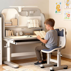 Bureau <span class=keywords><strong>et</strong></span> chaise d'étude ergonomiques réglables pour enfants au design moderne pour la maison, la <span class=keywords><strong>chambre</strong></span> à coucher <span class=keywords><strong>et</strong></span> le salon - Product Image 5