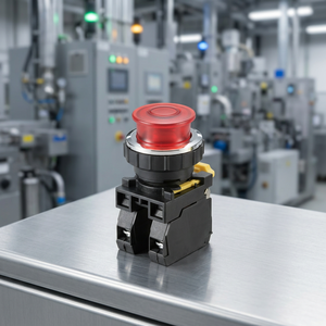 <b>Push</b> <b>Button</b> <b>Switch</b> 22mm Round Head Red LED Full Illuminated 1NO 250VAC 10A Screw Terminal Industrial Control - Product Image 3