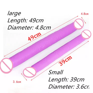 GF doppio lato Dildo per lesbiche giocattoli del sesso all'ingrosso gomma Silicone Super Realisticas nero grande cazzo pene prodotti per adulti - Product Image 4
