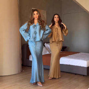 Conjunto de <span class=keywords><strong>Blazer</strong></span> y Falda Midi de Cintura Alta con Efecto Adelgazante, Estilo de Moda para Principios de Otoño <span class=keywords><strong>H</strong></span>-2287 - Product Image 4