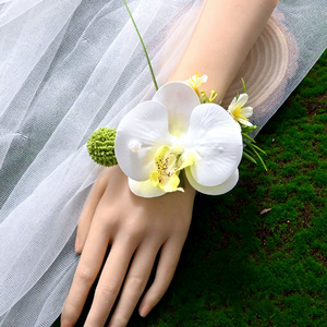 Boutonnière <span class=keywords><strong>de</strong></span> boda estilo coreano, broche para novio y <span class=keywords><strong>novia</strong></span>, corsage <span class=keywords><strong>de</strong></span> muñeca, ramo para padrino y dama <span class=keywords><strong>de</strong></span> honor, flor <span class=keywords><strong>de</strong></span> solapa artificial para <span class=keywords><strong>padres</strong></span> y familiares - Product Image 4