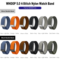 Bracelet en nylon uni à quatre brins pour tracker de fitness WHOOP 50, boucle à anneau unique (sans fermoir) ; Transfrontalier