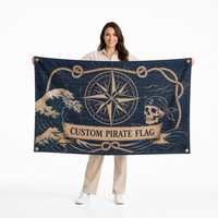 Drapeaux avec logo, impression personnalisée, drapeau pirate 3x5, bannières publicitaires, impression de logo gratuite. Drapeaux d'extérieur en matériau 100% polyester