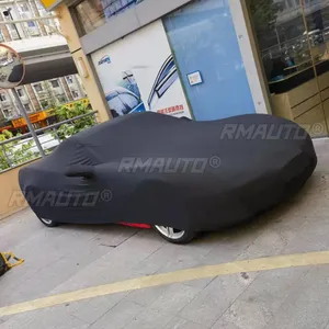ผ้าคลุมรถซาตินสำหรับใช้ภายในอาคาร สำหรับ Chevrolet Corvette C6 C7 Stingray ป้องกันฝุ่น รังสียูวี รอยขีดข่วน ยืดหยุ่นได้ สีดำ เทา แดง - Product Image 2