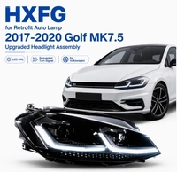 Phare avant HXFG pour Volkswagen Golf MK7.5 2017-2020, LED DRL, clignotant séquentiel, ABS+PC