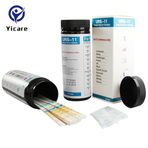 <span class=keywords><strong>Bandelettes</strong></span> de <span class=keywords><strong>test</strong></span> d'urine manuelles de URS-11T de <span class=keywords><strong>11</strong></span> <span class=keywords><strong>paramètres</strong></span> pour l'appareil d'examen d'acuité visuelle des hôpitaux familiaux - Product Image 2