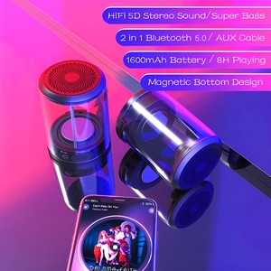 2 Bộ Loa <span class=keywords><strong>Bluetooth</strong></span> Từ Tính Tws Di Động Kép Mini Loa Không Dây Di Động Tws Âm Thanh Nổi Hai Kênh Có Đèn LED - Product Image 3