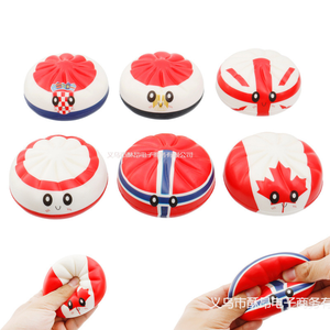 Juguetes Blandos de Peluche con Forma de Bandera Nacional de la Copa Mundial, Juguetes Antiestrés de Levantamiento Lento, Juguetes Sensoriales para Apretar, Regalo para Aficionados al Deporte, Venta al por Mayor - Product Image 4