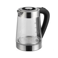 Bouilloire en verre en acier inoxydable, fabricant de thé avec fabricant de thé électrique turc, bouilloire électrique samovar