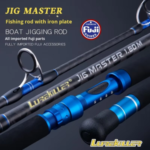 คันเบ็ดต<span class=keywords><strong>ก</strong></span>ปลาแบบจิ๊ก 1.8 เมตร รุ่น Jig Master คาร์บอน ด้ามจับ EVA แอคชั่นเร็ว น้ำหนั<span class=keywords><strong>ก</strong></span>เบาพิเศษ ตัวเรือนโลหะฟูจิเต็มตัว แบบ 2 ท่อน แข็งพิเศษ สำหรับตกปลาจากเรือ - Product Image 3