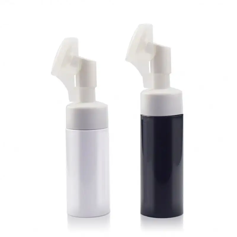 120ml प्लास्टिक कॉस्मेटिक चेहरे Cleanser फोम साबुन मशीन बोतल के साथ ब्रश के लिए चेहरा धो